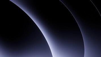 Neon lines move in flow of waves. Design. Glowing neon lines move in waves. Stream of circular lines with neon light on black background video