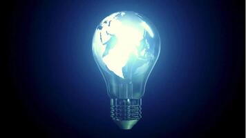 Energy lamp with globe animation video