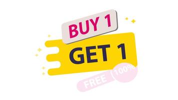 Buy one get one smooth animation. Advertising motion graphic idea. video