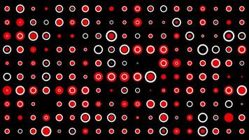 Red white polka dots motion background. Abstract Dots Texture looped animation. video