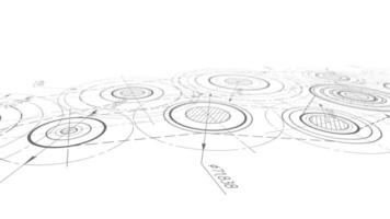 Technical drawing background .Mechanical Engineering drawing. video