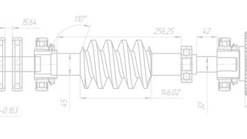 Technology background .Technical drawing of gears .Rotating mechanism of round parts.Engineering concept . video