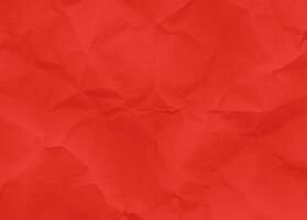 Red vintage paper texture background, Old wrinkled or crumpled paper with red color photo