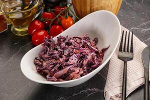 Coleslaw salad with cabbage and carrot photo