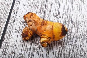 Fresh curcuma root for cooking photo