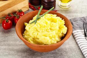 Mashed potato Puree with butter photo