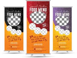 Collection of Roll-Up Banner Templates for Every Industry Enhance Your Brand's Visual Impact vector