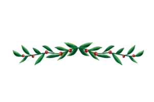 A green branch with red berries on it png