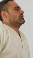 Neck Training And Concentration With Karate Uniform video