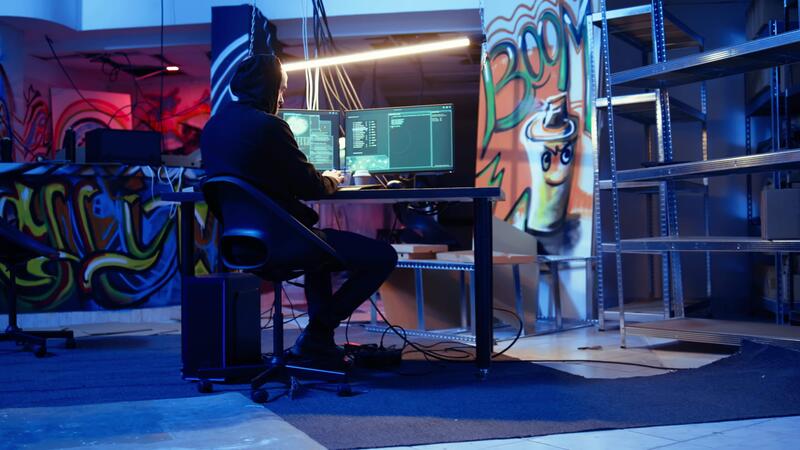 Security hacker exploring methods of breaching defenses and exploiting ...