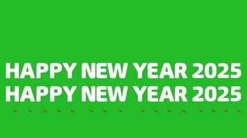 Happy New Year 2025 Scrolling Loop Text Animation Green Background video