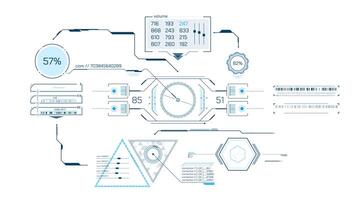 Animation of high-tech screen design for data processing video