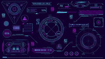 animado hud elementos pacote para alta tecnologia interface video