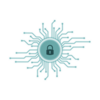 Closed Padlock on digital background, Cyber Security and internet Security Background png