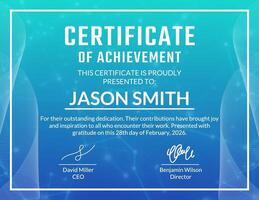 Certificate Of Achievement template
