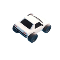 Cartoon Flying Car in Isometric View png