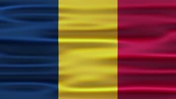 Chad Realistic Waving Flag Animation video