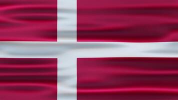Denmark Realistic Waving Flag Animation video
