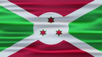Burundi Realistic Waving Flag Animation video