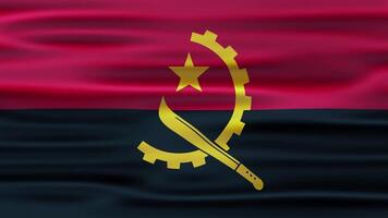 Angola Realistic Waving Flag Animation video