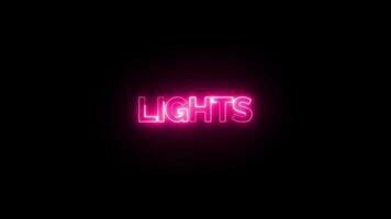 LIGHT TITLE WITH NEON ANIMATION video
