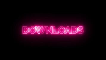 DOWNLOADS TITLE WITH NEON ANIMATION video