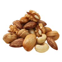 Mixed Nuts Isolated on Transparent Background png