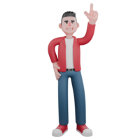 Singing Star 3D Model. A male singer is standing with his left hand raised up while giving a finger gun symbol while his right hand is on his waist. Entertainment Star png