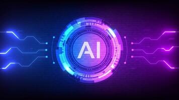 Artificial Intelligence processor unit. 4k footage, not video