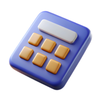 3D Cartoon Calculator Icon for Mobile App and Website png