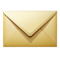 dorado sobre para enviando importante mensajes y comunicaciones png