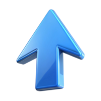 3D Blue Up Arrow Icon - Perfect for Web Design and Mobile Apps png
