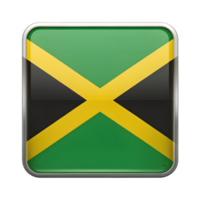 Vibrant 3D Jamaica Flag Icon in Rectangle Shape Ideal for Creative Projects and Presentations png