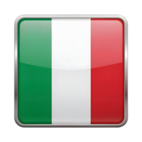 3d rettangolo sagomato Italia bandiera icona che rappresentano nazionale identità e patriottismo per vario design applicazioni png