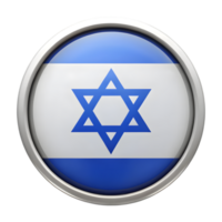 3D Icon of the Israel Flag in a Circular Shape for Use in Various Graphic Designs and Presentations png