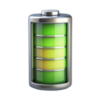 3D Battery Icon Illustration A Visual Representation of Energy Level png