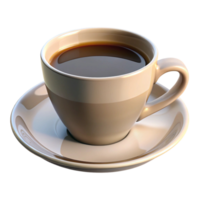 A Cup of Coffee on a White Saucer - Perfect for Your Morning Routine or a Relaxing Break png