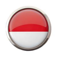 Stylish 3D Icon of Indonesia Flag in a Circle Shape Suitable for Various Digital Applications and Projects png