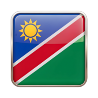 3D Rectangle Icon of the Namibia Flag for Creative Projects and Branding Use png