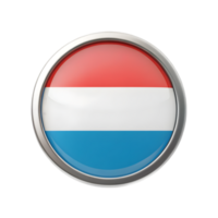 3D Luxembourg Flag Icon in Circle Shape Perfect for Web Design and Graphic Projects png