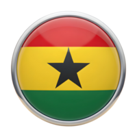 3D Ghana Flag Icon in Circle Shape for Creative and Professional Use in Digital Media and Graphic Design png