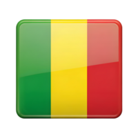3D Mali Flag Icon in Rectangle Shape Suitable for Various Design Projects and Representations png