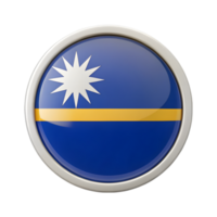 3D Nauru Flag Icon in Circle Shape for Digital Design and Creative Projects png