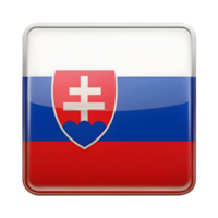 3D Slovakia Flag Icon in Rectangle Shape Perfect for Use in Graphic Designs and Digital Projects png