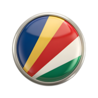 3D Icon of the Seychelles Flag in a Circular Shape for Various Design Projects and Promotional Materials png