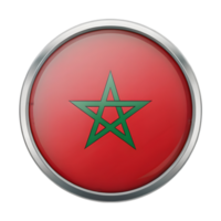 3D Circular Morocco Flag Icon for Graphic Design and Web Usage to Represent National Identity png