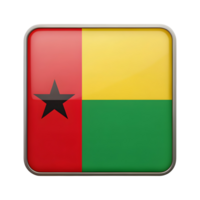 3D Rectangular Guinea Bissau Flag Icon for Creative Projects and Educational Uses png