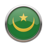 3D Circle Shape Icon of the Mauritania Flag for Creative Projects and Design Purposes png