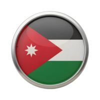 3D Circular Jordan Flag Icon for Creative Projects and Graphic Designs png