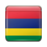 3D Mauritius Flag Icon in Rectangle Shape - Perfect for Representing National Identity and Heritage in Various Design Projects png